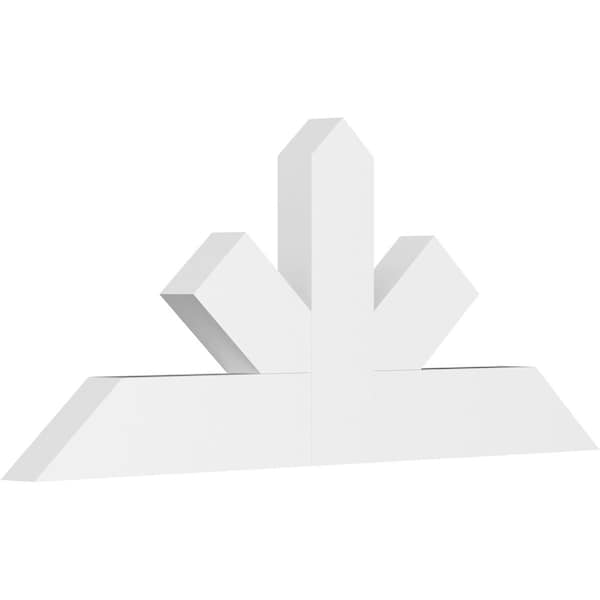 Ekena Millwork Saratoga Architectural Grade PVC Gable Bracket, 36"W x 15"H x 2"D x 4"F, 10/12 Pitch GBP036X15X0204SAR00 - main